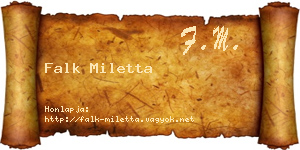 Falk Miletta névjegykártya